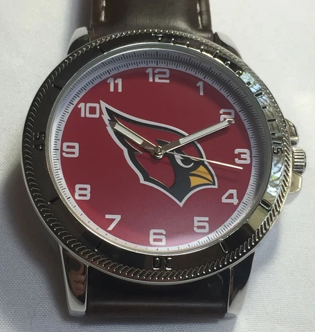 New Arizona Cardinals Sparo Classic Men's Sports Watch with Brown Leather Band Cover