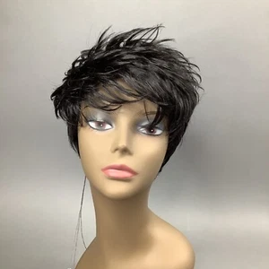 Wyo 1B Off Black Wig Long Swirl Pixie Cut Heat Safe Synthetic - Picture 1 of 8