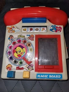 Artek Phone Bank  Mechanical Fun Time Magic Board Vintage Telephone  Toy Flaws  - Picture 1 of 7