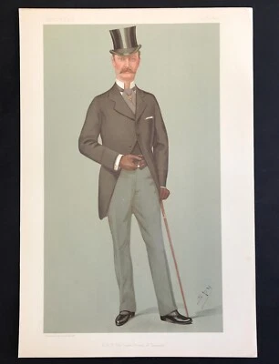 Vanity Fair Príncipe Heredero Dinamarca 1895 por Spy original con página de texto Foto 1 de 3