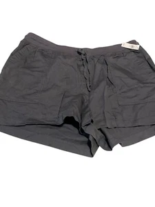 Gap Shorts Womens XL Gray Drawstring Casual Slash Pockets lightweight twill - Picture 1 of 8