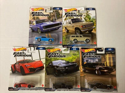 New Hot Wheels Premium (2023 Fast & Furious - Set of 5 B Case Free Shipping - Image 1 of 4