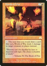 Mtg-words of war/words of war onslaught | [] fra foil ex