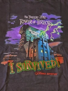 Vintage Tower Of Terror Tee XL Disneyland California Adventure Disney Tees Rare - Picture 1 of 8
