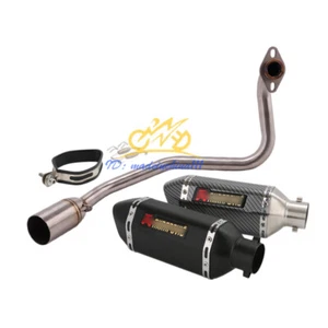 Full System For Honda ADV150 Exhaust Header Link Pipe Slip On 310mm Muffler Tips - Picture 1 of 12
