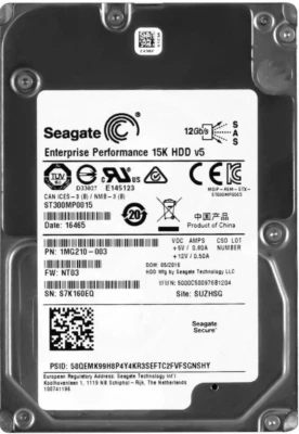 Hard Drive Seagate ST300MP0015 300GB 15000U/Min SAS-3 12Gbps 128MB 2.5'' Inch - Image 1 of 3