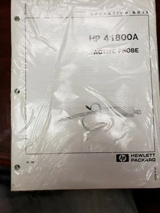 HP 41800A ACTIVE PROBE OPERATING NOTE Dec 1988 - Picture 1 of 2