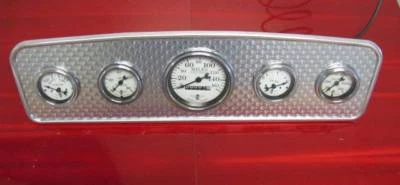 Auburn style gauge panel with engine turned insert - Image 1 of 4