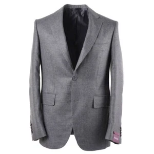 SARTORIA PARTENOPEA Gray Mid-Weight Cashmere-Silk Sport Coat 38R (Eu 48) NWT - Picture 1 of 8
