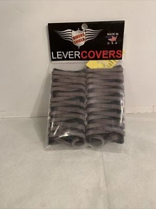 Bikers Shield Lever Covers For A Motorcycle Gray And Black - Picture 1 of 5