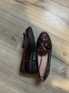 Next Burgundy Women Loafers size 5 - Picture 1 of 4