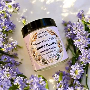 Organic Lavender Vanilla Grass-fed and Finished Whipped Suet Tallow Skin Cream - Picture 1 of 8