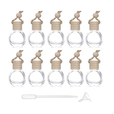 Ambientador de aire colgante vacío para automóvil botella de perfume botella difusora recargable 10 piezas Foto 1 de 4