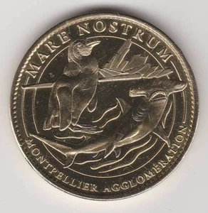 A 2009 TOKEN MEDAILLE A-B -- 34 000 MARE NOSTRUM FAUNE WILDLIFE REQUIN - Picture 1 of 2