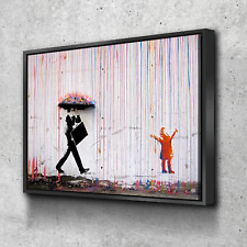 Banksy Prints | Banksy Canvas Art | Banksy Prints for Sale | Banksy Colored Rain