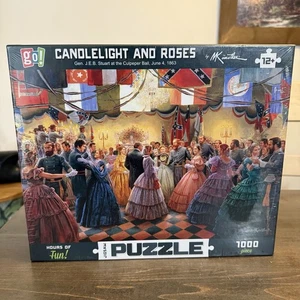 Rompecabezas Mort Kunstler Candlelight & Roses Civil War Ball 1000 - NUEVO - Imagen 1 de 3