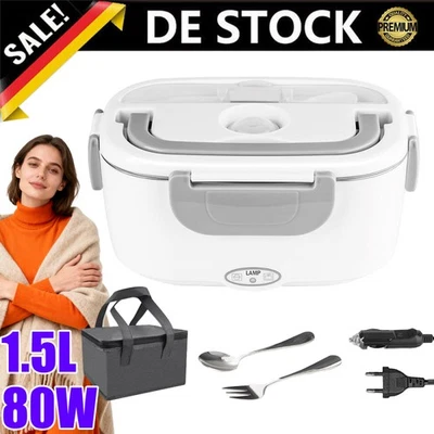 Electric Lunch Box Car Warmer Box,12V 24V 220V Food Warmer Food Lunch Box - Image 1 of 4