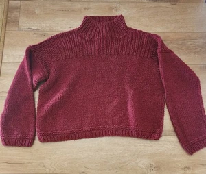 RARE Vintage Ralph Lauren Sweater Womens L 100% Silk Chunky Hand Knit Oversized - Picture 1 of 5