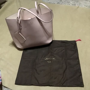 Kate Spade große Wendetasche Leder WKRU6852 rosa weiß Handtasche Staubbeutel - Bild 1 von 15