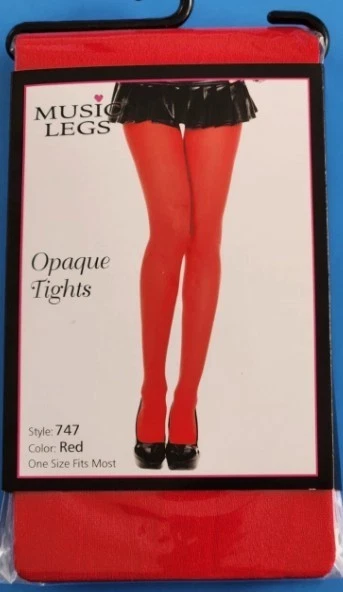Костюм непрозрачный колготки - красный - на музыку ноги #747 - новый в упаковке Хэллоуин - Изображение 1 из 1