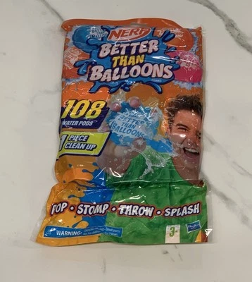 NERF Better Than Balloons Water Toys 108 Pods Easy 1 Piece Clean Up New Sealed - Image 1 of 2