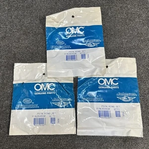 3 juegos de anillos de pistón originales Evinrude Johnson OMC 394930 OEM diámetro estándar - Imagen 1 de 3