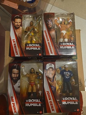 WWE Elite Royal Rumble 2026 - Juego de 4 (Punk, Warrior, LA Knight & Cena) Foto 1 de 4