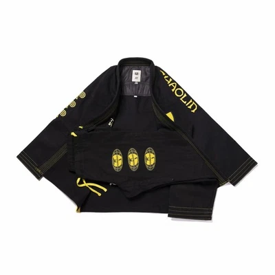 "Black & Gold Shoyoroll Wu Tang Batch#103 Brand BJJ Gi 450 GSM with Bags" - Image 1 of 4