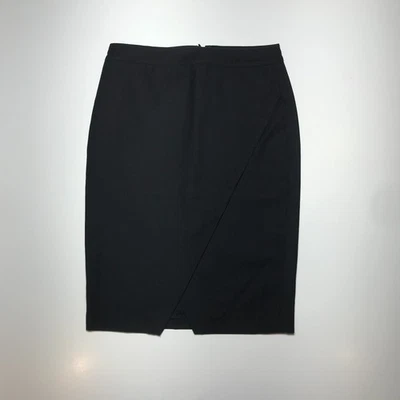 Falda Casa Blanca Mercado Negro Talla 6 Clásica Imitación Envoltura Cruzada Lápiz Elástico Foto 1 de 4