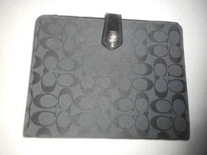 NWT DISCONTINUED F61117 COACH BLACK SIGNATURE  IPAD TABLET COVER DISCONTINUED - Picture 1 of 4