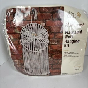 Solid Oak Macrame Wall Hanging Kit-Dragonfly - Picture 1 of 6