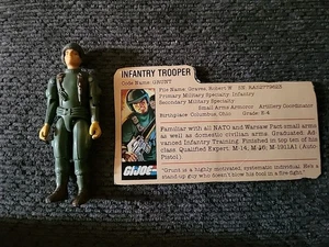 VINTAGE GI JOE "GRUNT" INFANTRY TROOPER (HASBRO 1983) MIT AKTENKARTE - Bild 1 von 5