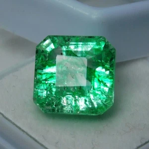 Emerald Green Colombian 9.20 Ct CERTIFIED Natural Loose Gemstone Emerald Shape - Picture 1 of 8