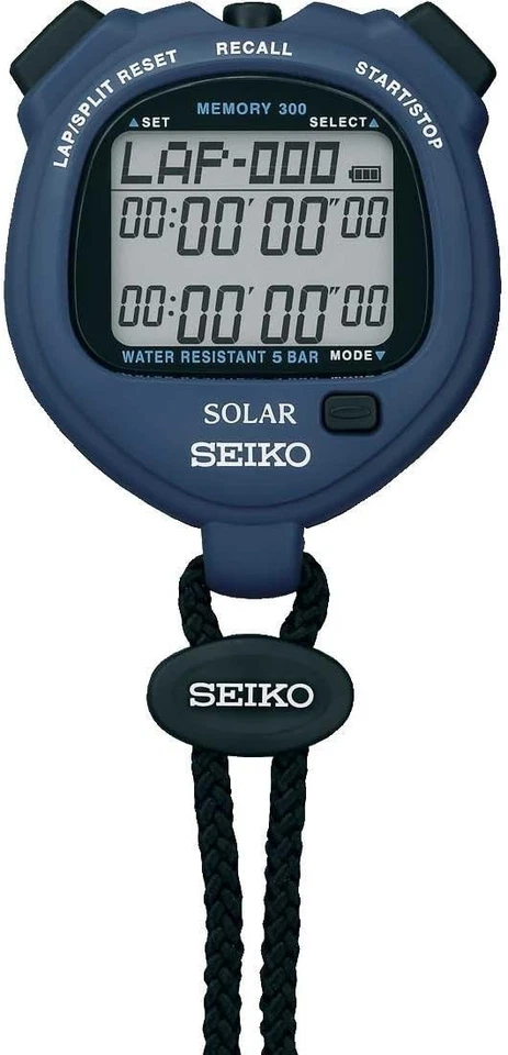 Seiko Standard Solar Stop Watch Blue SVAJ005 Japan