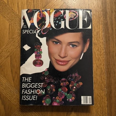 Vintage 80's Vogue September 1988 Carré Otis by Richard Avedon 567 pgs Good Cond Foto 1 de 3
