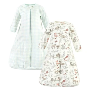Hudson Baby Mädchen 2-teilige Schlafsäcke ~ Woodland Pals ~ Größe 3-9M ~ Neu in Verpackung - Bild 1 von 1