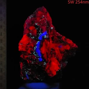 Fluorite Calcite Willemite LW & SW fluorescent specimen Red Cloud Arizona 0.42kg - Picture 1 of 12