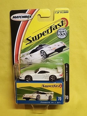 Matchbox 2004 35th Superfast #70 Porsche 911 GT1 in White  1/15,000 NOS 🔥G - Image 1 of 4