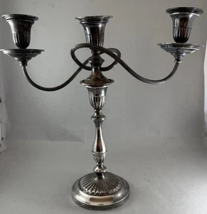 Candelabro inglés vintage plateado - Imagen 1 de 2