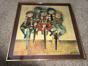 Graciela Rodo Boulanger Lithograph 24”x24” Tour De France Framed - Picture 1 of 4