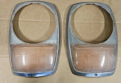 2x 1969 1976 Mercedes W114 W115 Headlight Surround Bezel Trim Assembly Bosch  - Image 1 of 4