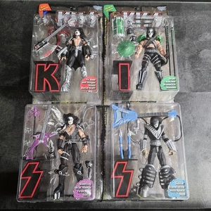 KISS 1997 McFarlane Ultra Action Figures Set of 4 Gene Peter Ace Paul w/Accs - Picture 1 of 6