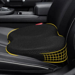 Kingphenix Wedge Car Seat Cushion: Memory Foam Truck Seat Cushion for Car Seat D - Picture 1 of 12
