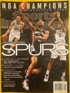 SAN ANTONIO SPURS sports illustrated NBA 2014 CHAMPIONS Tim Duncan PARKER manu - Picture 1 of 21