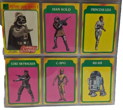 1980 Topps Star Wars Empire Strikes Back Series 3 Komplett 88 mit 22 Sticker - Bild 1 von 4