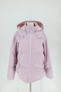 Chaqueta para nieve Madewell para mujer talla mediana mármol lila acolchada acolchada acolchada acolchada parka con capucha - Imagen 1 de 10