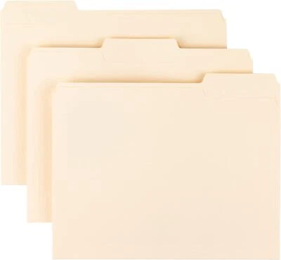 Smead Manila File Folder, 1/3-Cut Tab, Letter Size, Letter, Assorted Colors  - Image 1 of 4