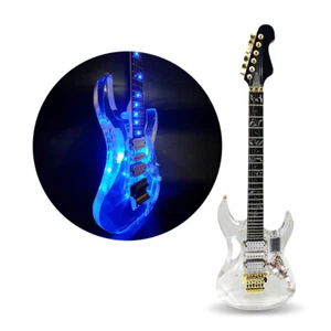 New Transparent Acrylic Body Electric Guitar with Blue LED Light - Picture 1 of 12