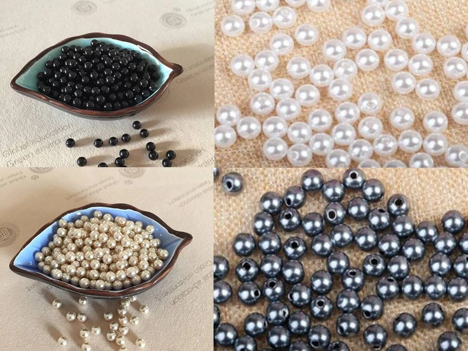 100 Pieces Top Quality Faux Pearl Round Loose Beads from 4mm to 22mm - Image 1 of 1