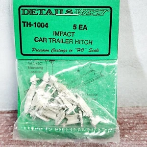 Detail West TH-1004 IMPACT CAR TRAILER HITCH 5 pieces HO Model Railroad Part - Picture 1 of 2